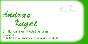 andras kugel business card